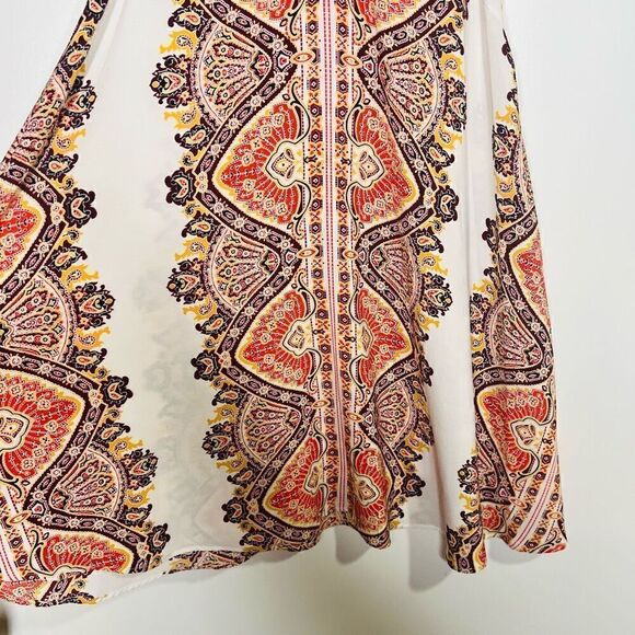 Xhilaration Boho Paisley High Neck Peekaboo Dress - Picture 3 of 8